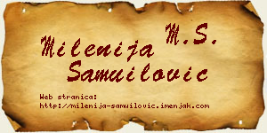 Milenija Samuilović vizit kartica